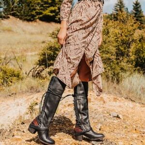 Freebird by Steven - Coal Boots - Black leather